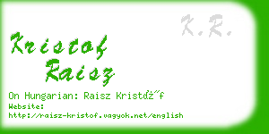 kristof raisz business card